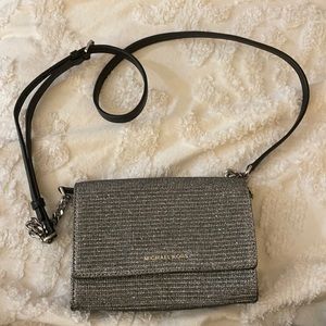 Michael kors silver crossbody
